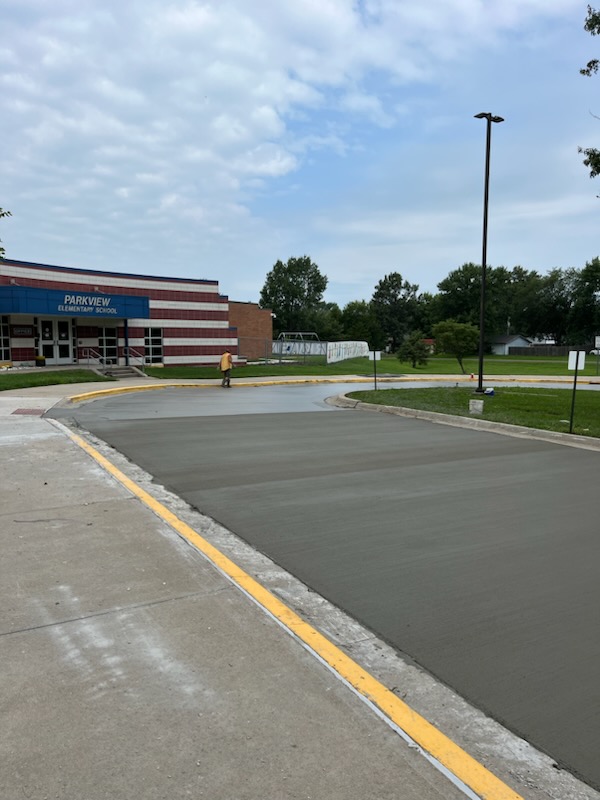 Driveway  at  the  Elementary  School.